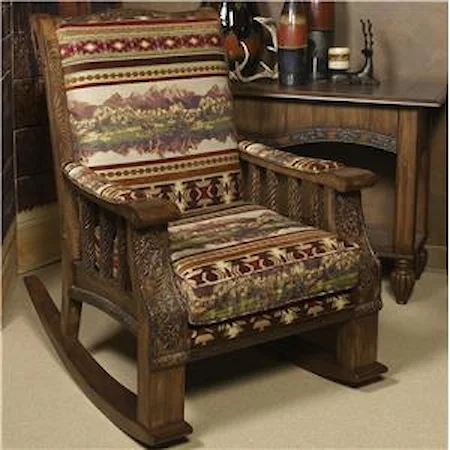 North Woods Upholstered Rocker Chair with Customizable Upholstery